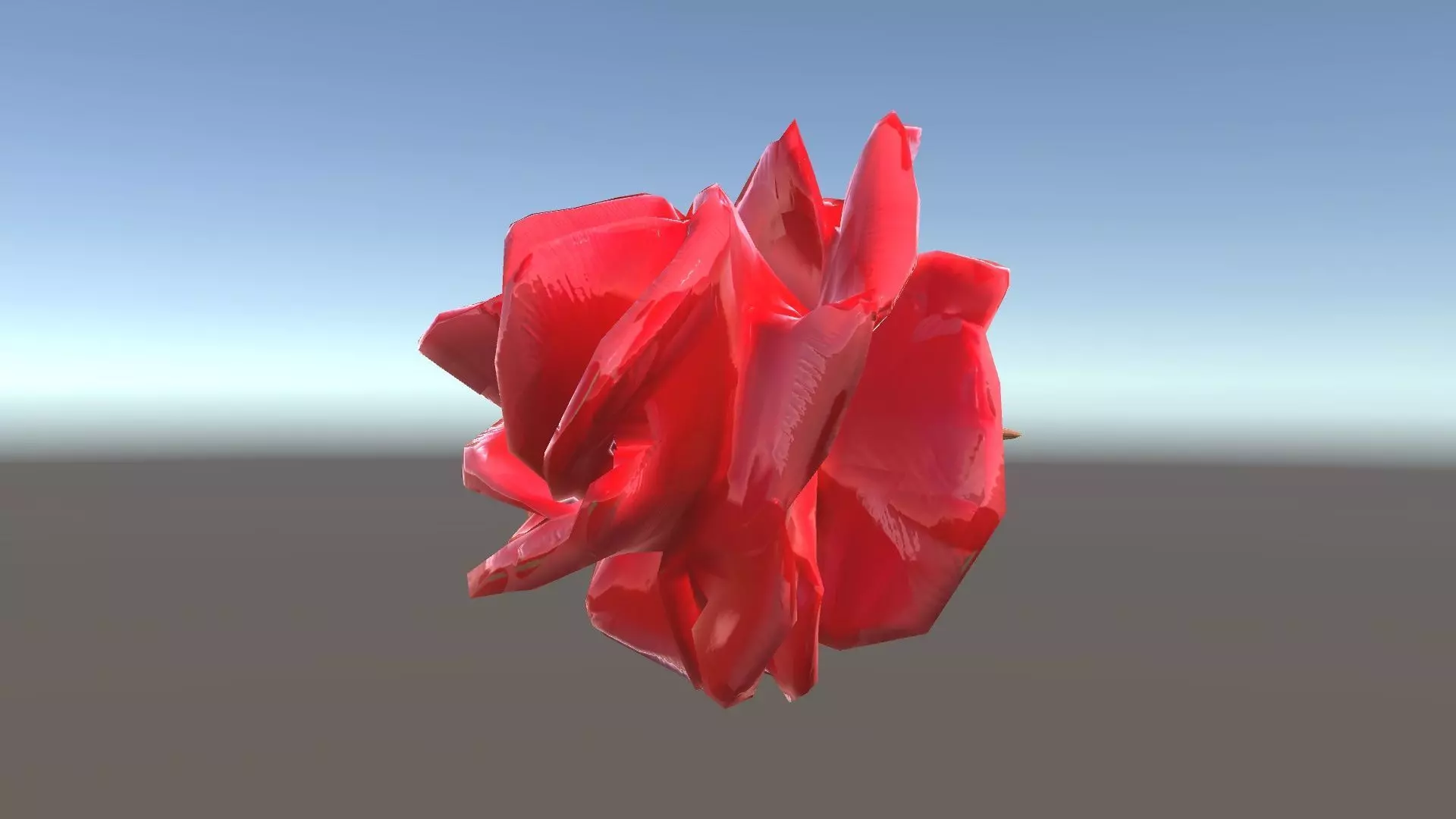 Red Origami Rose Model Pack Low-poly 3D model_0