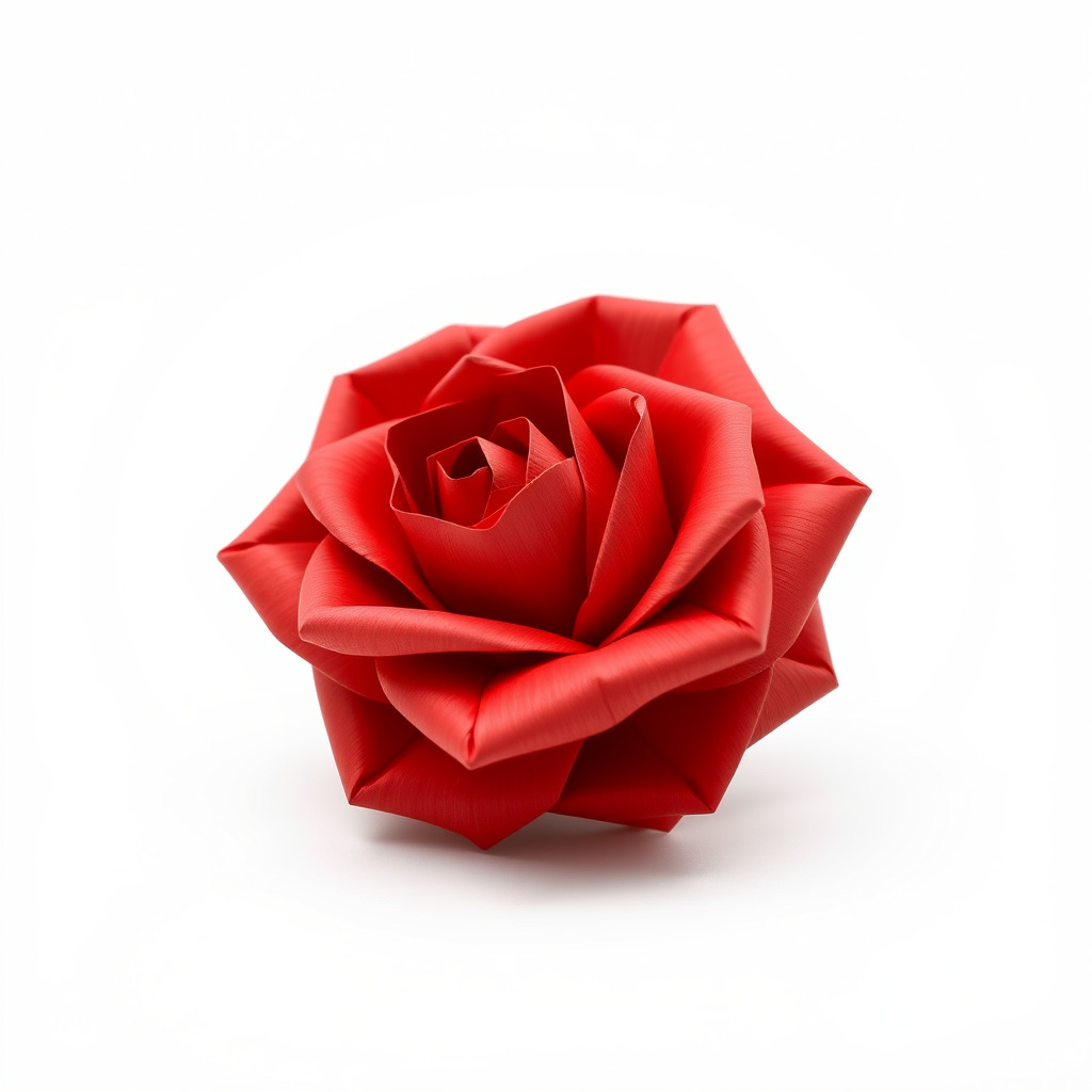 Red Origami Rose Model Pack Low-poly 3D model_4