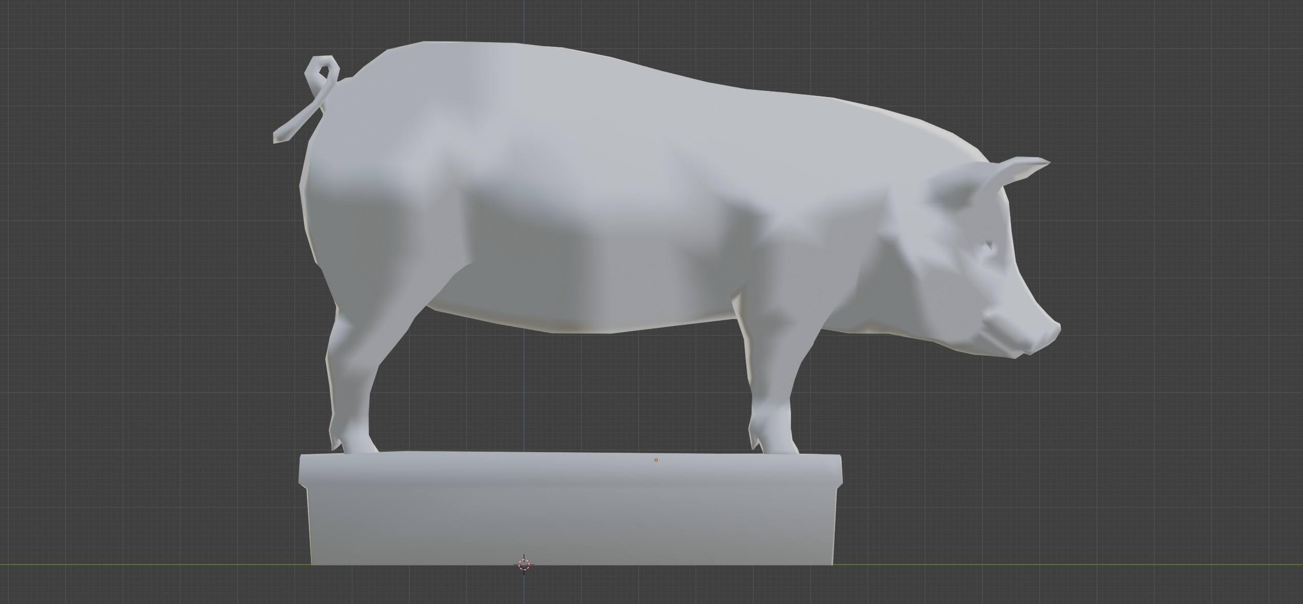 Pig Statue - High Res 3D Print ready Free 3D print model_3
