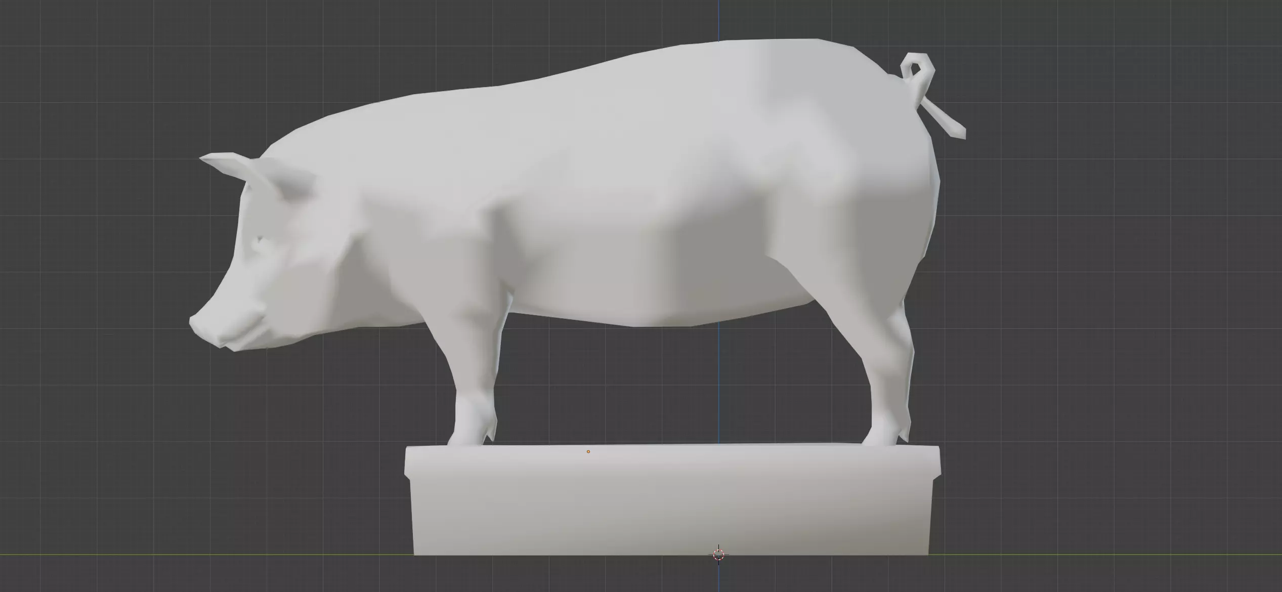 Pig Statue - High Res 3D Print ready Free 3D print model_0
