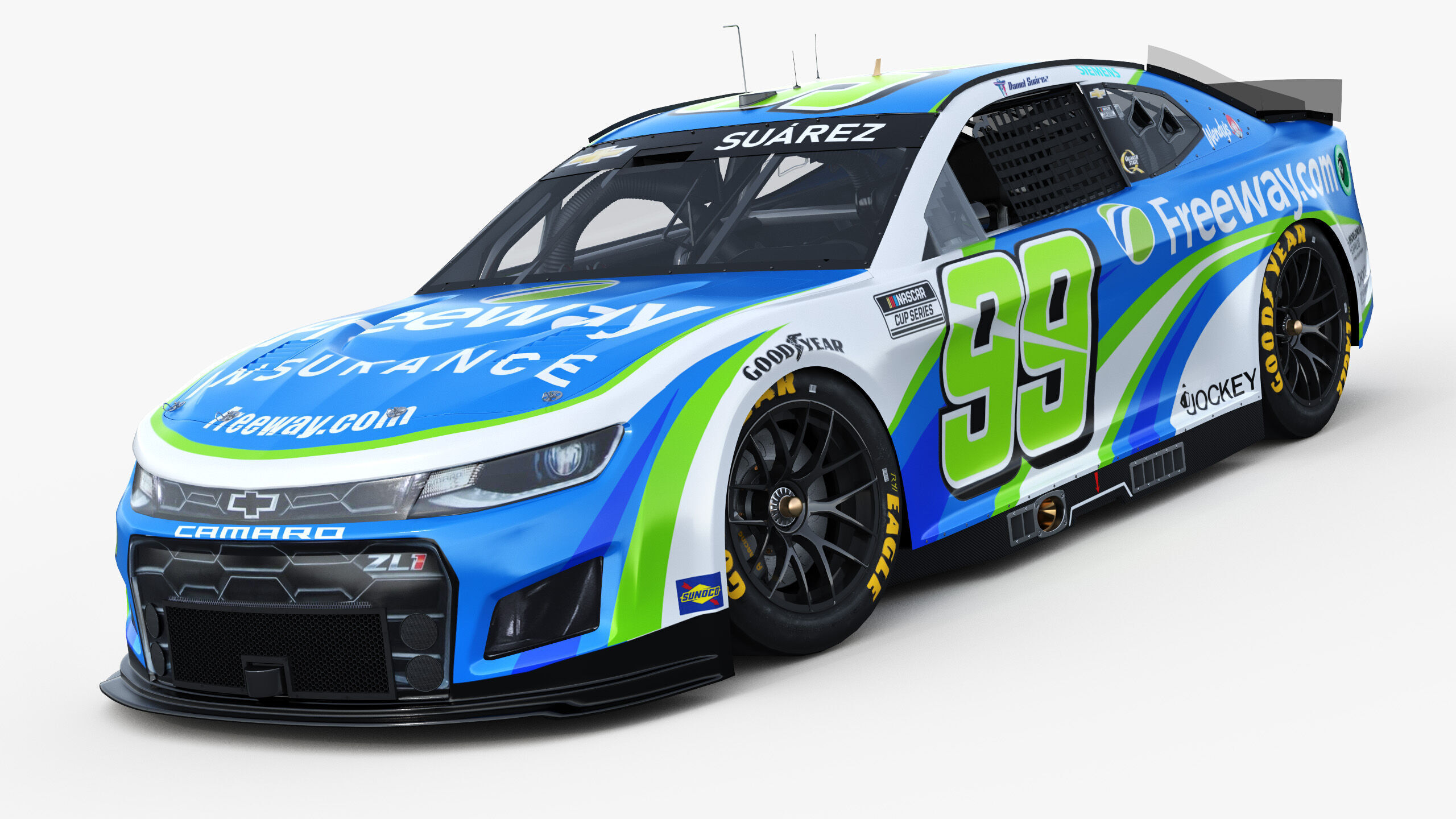 Chevrolet Camaro Nascar Daniel Suarez 99 2025 3D model_3