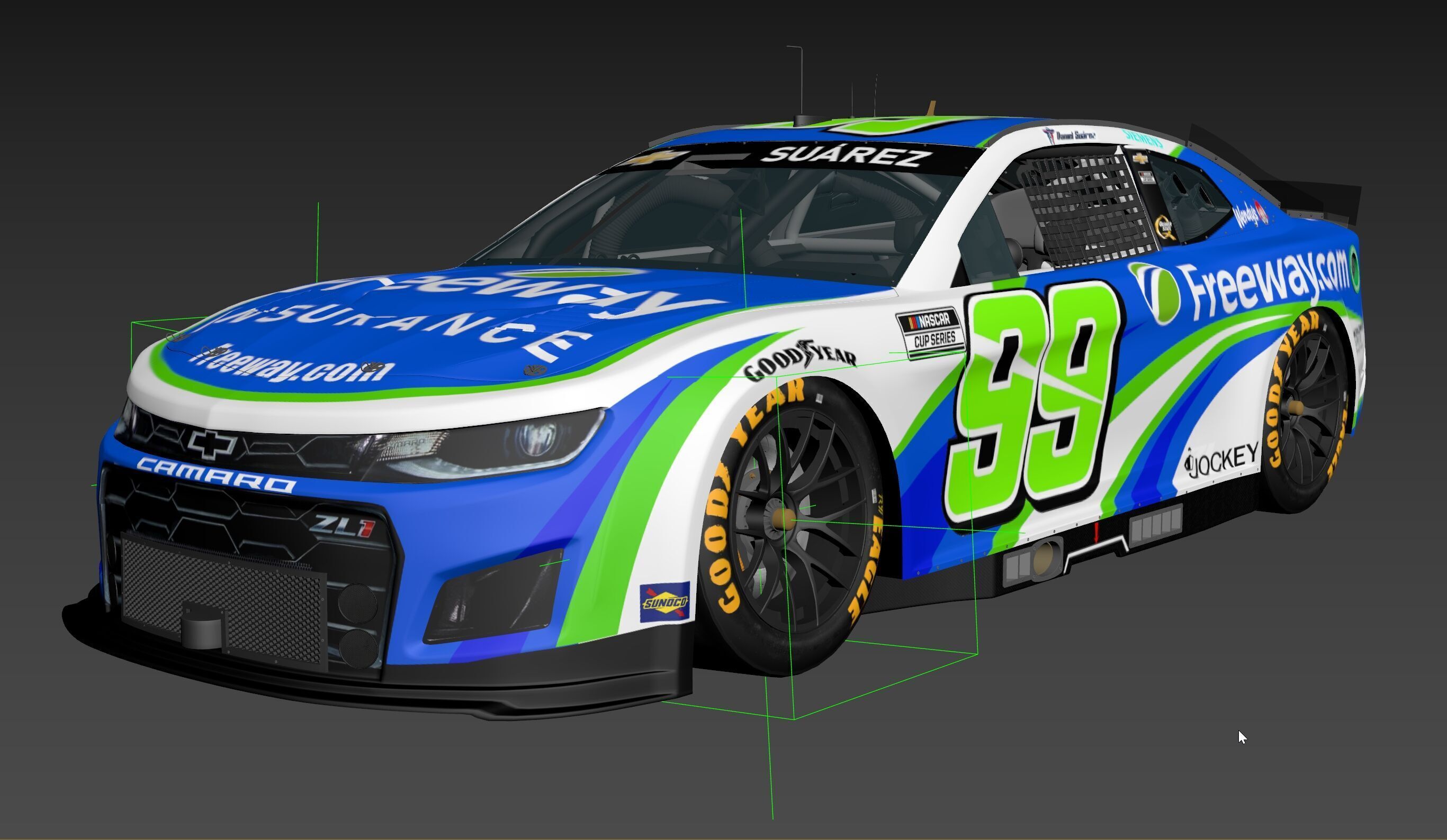 Chevrolet Camaro Nascar Daniel Suarez 99 2025 3D model_14