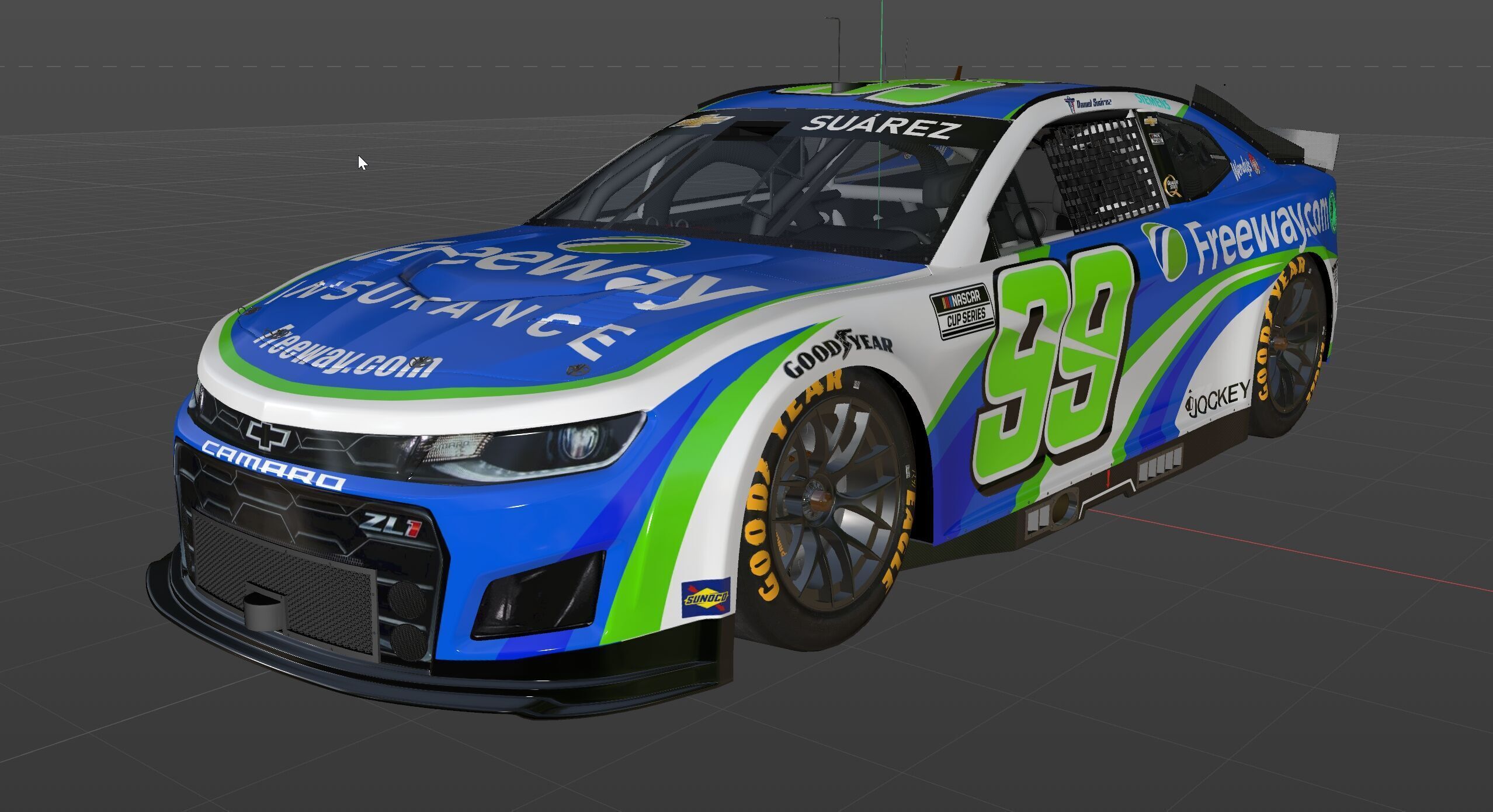 Chevrolet Camaro Nascar Daniel Suarez 99 2025 3D model_15