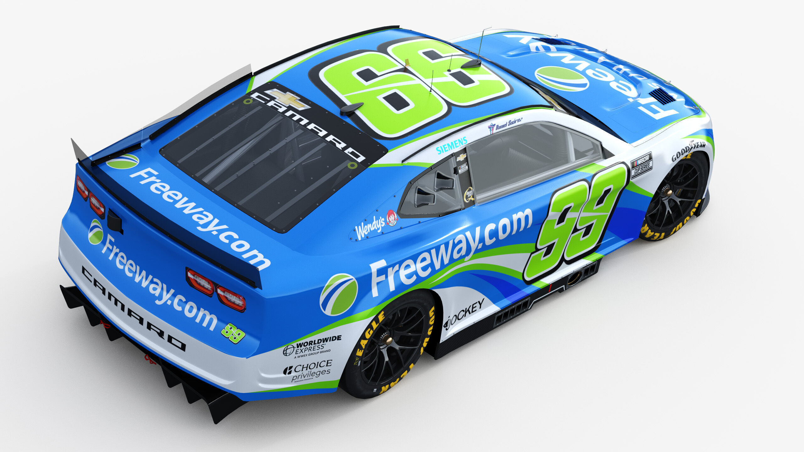 Chevrolet Camaro Nascar Daniel Suarez 99 2025 3D model_6