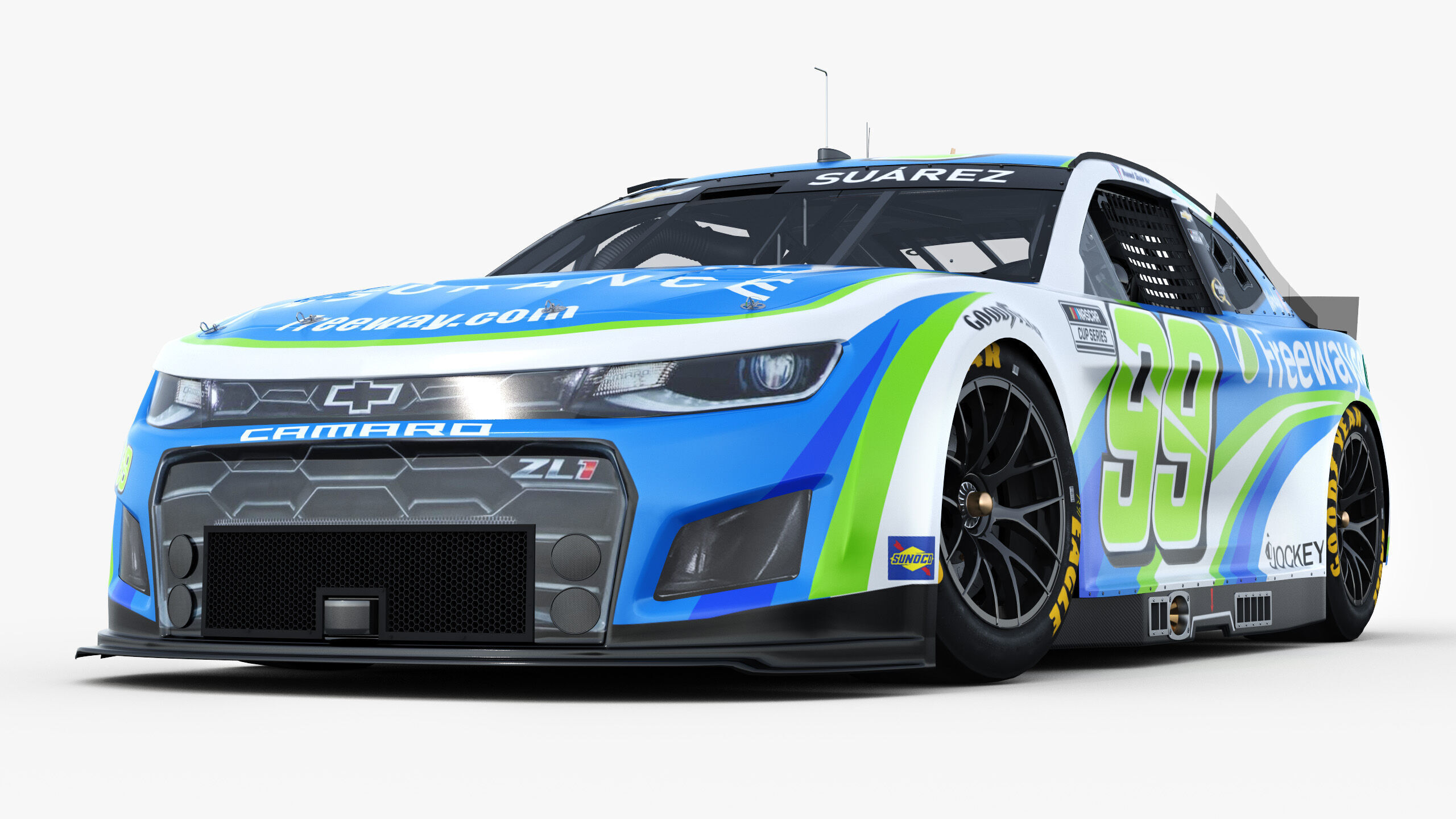 Chevrolet Camaro Nascar Daniel Suarez 99 2025 3D model_12