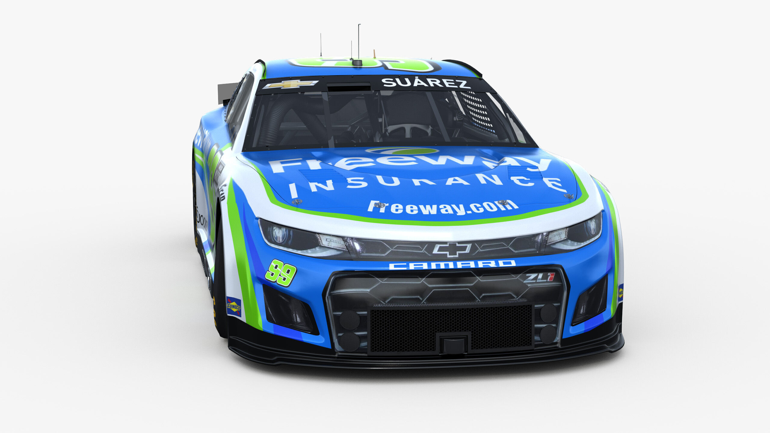 Chevrolet Camaro Nascar Daniel Suarez 99 2025 3D model_11