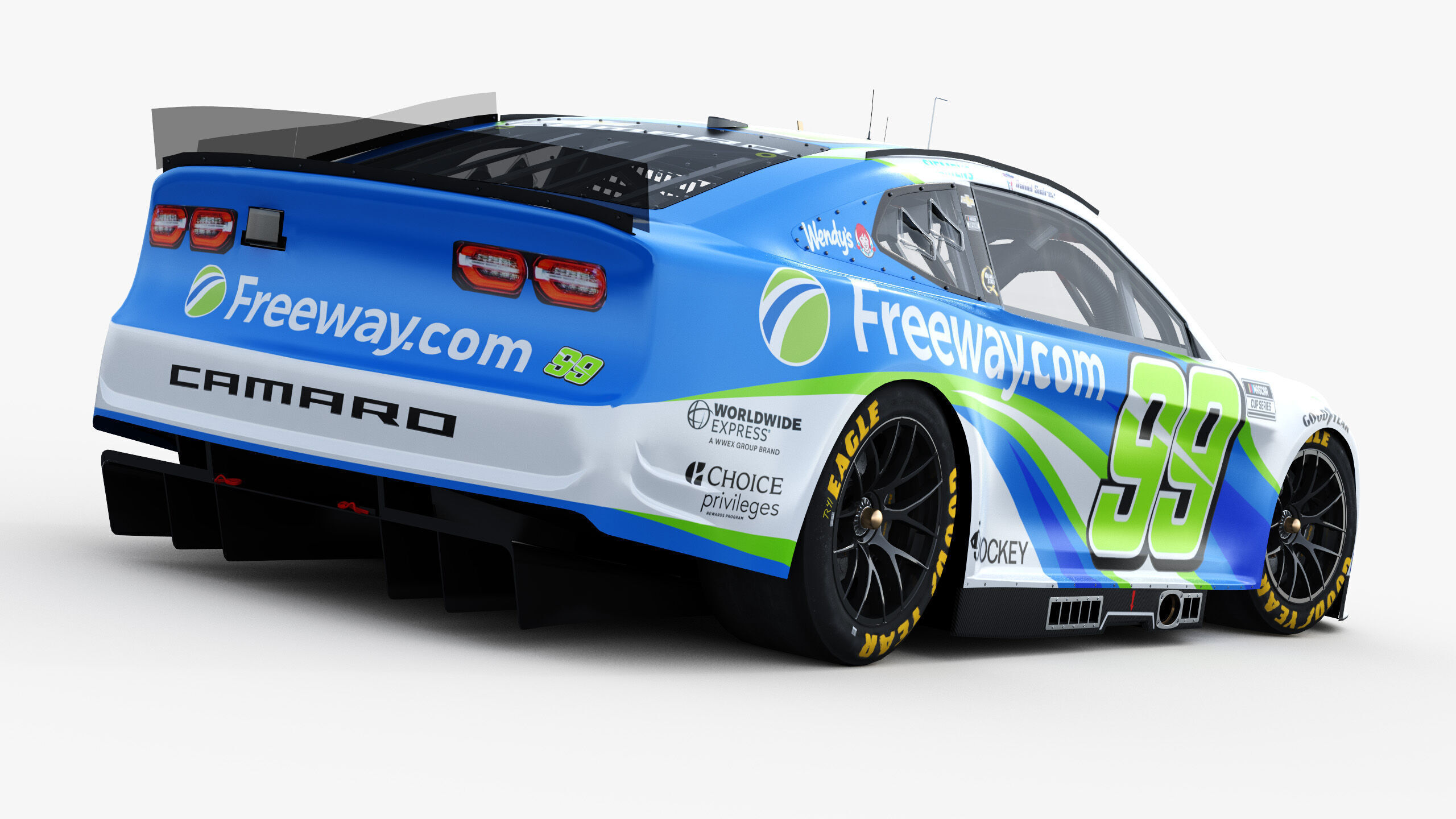 Chevrolet Camaro Nascar Daniel Suarez 99 2025 3D model_5