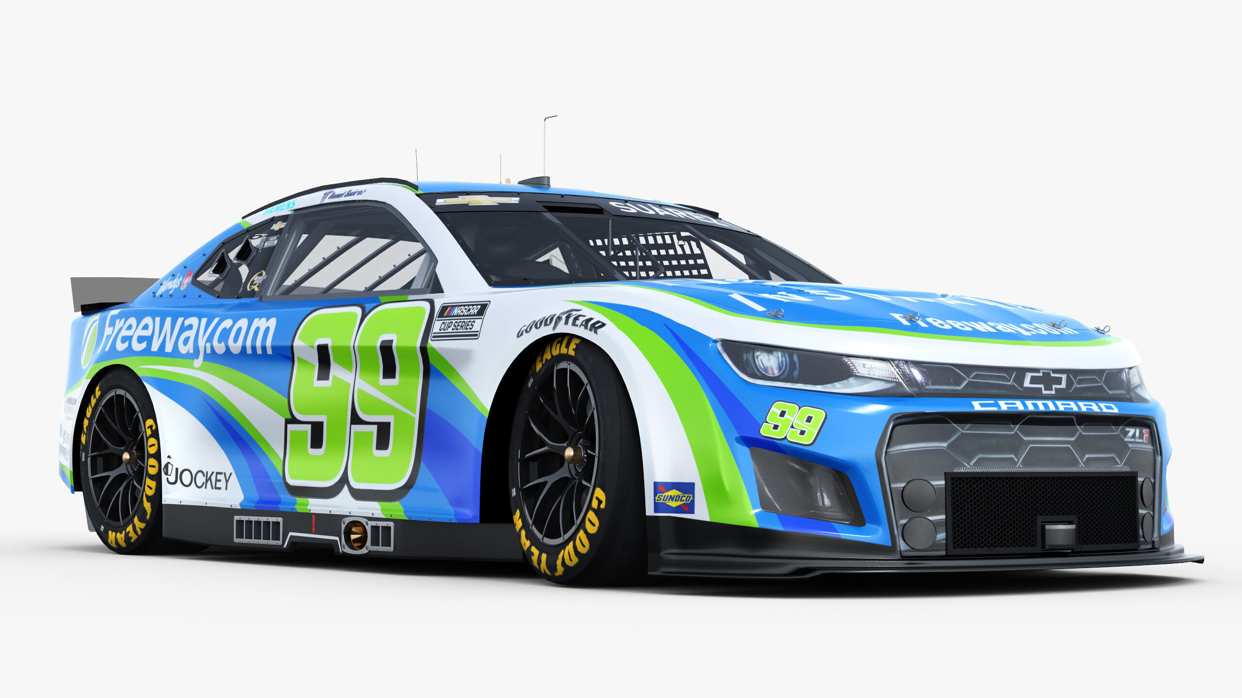 Chevrolet Camaro Nascar Daniel Suarez 99 2025 3D model_9
