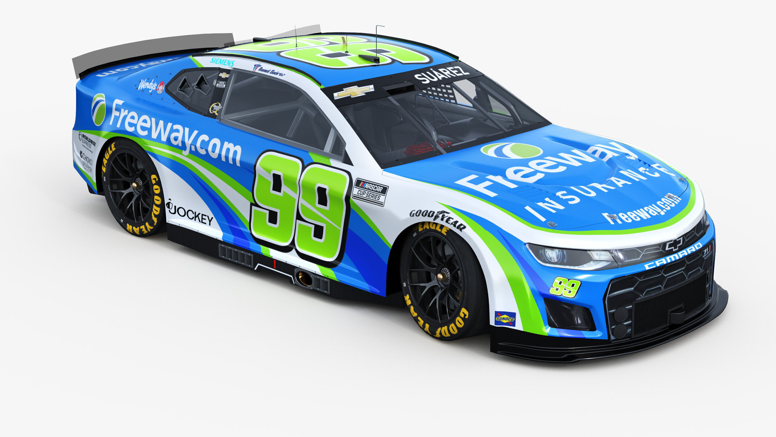 Chevrolet Camaro Nascar Daniel Suarez 99 2025 3D model_8