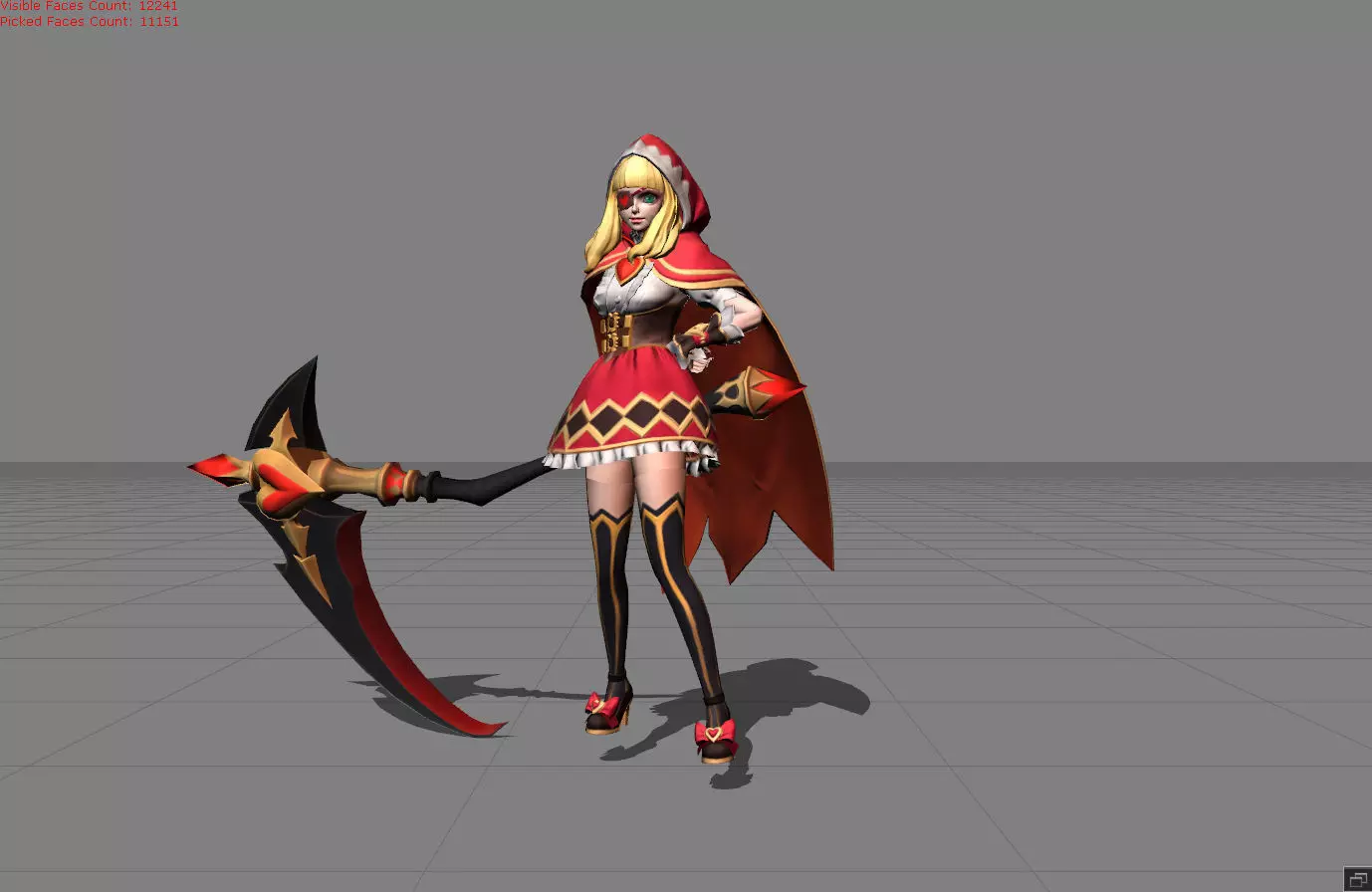 Ruby Little Red Hood Low-poly 3D model