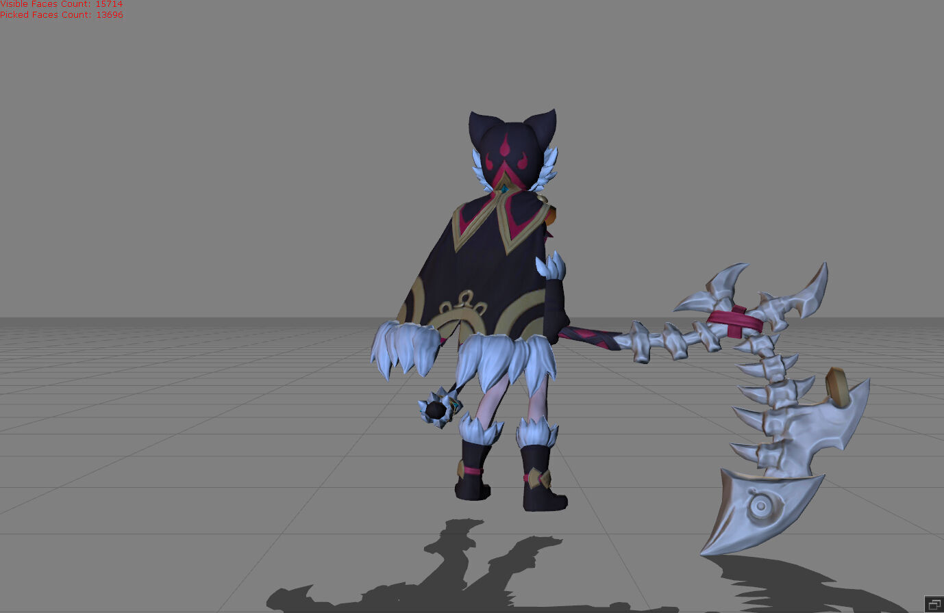Ruby Cat Girl Low-poly 3D model_3