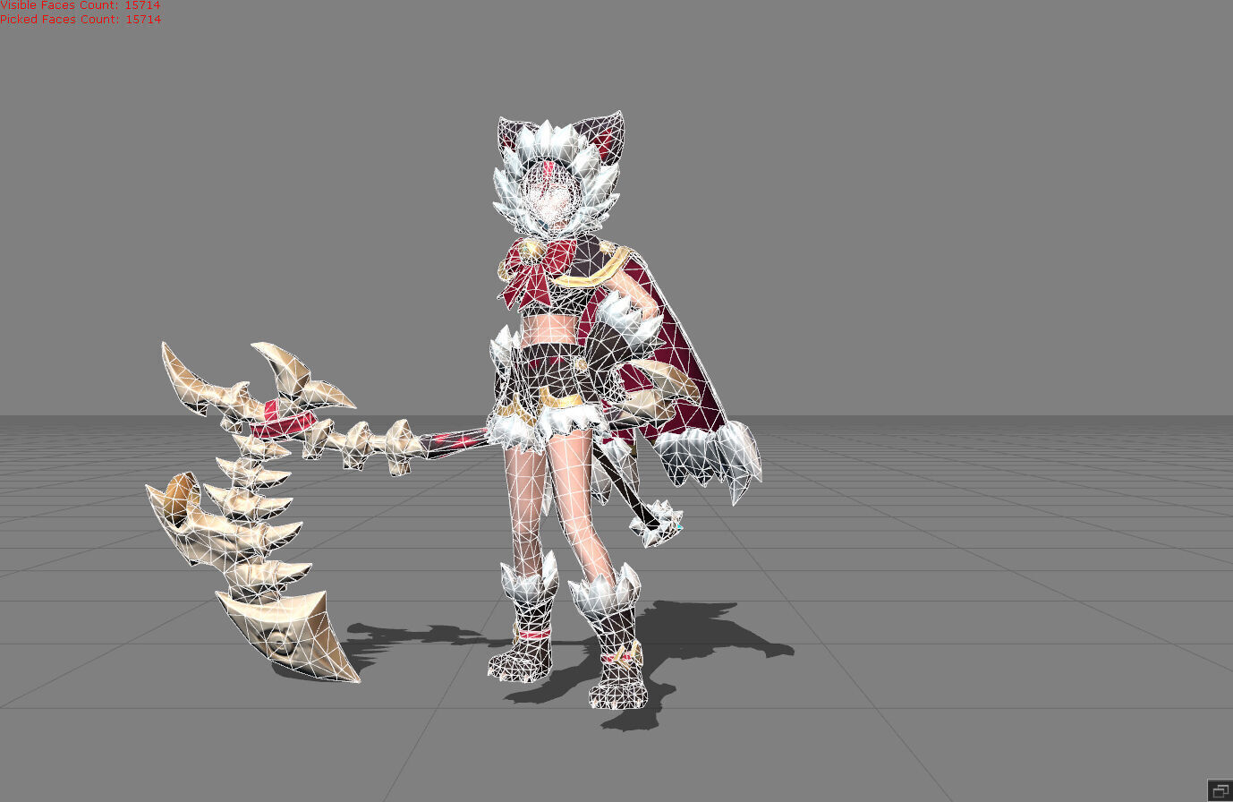 Ruby Cat Girl Low-poly 3D model_4