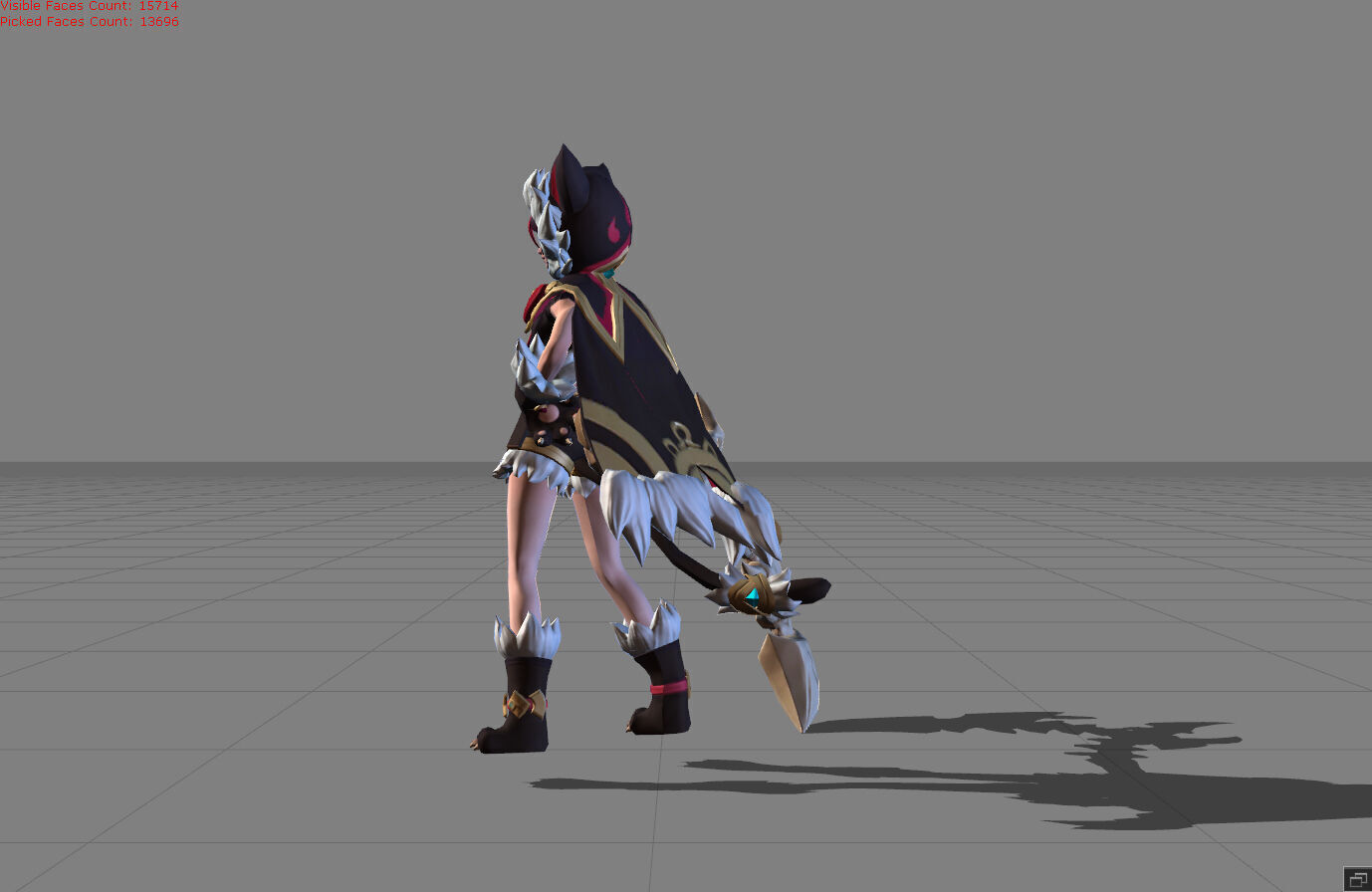 Ruby Cat Girl Low-poly 3D model_2