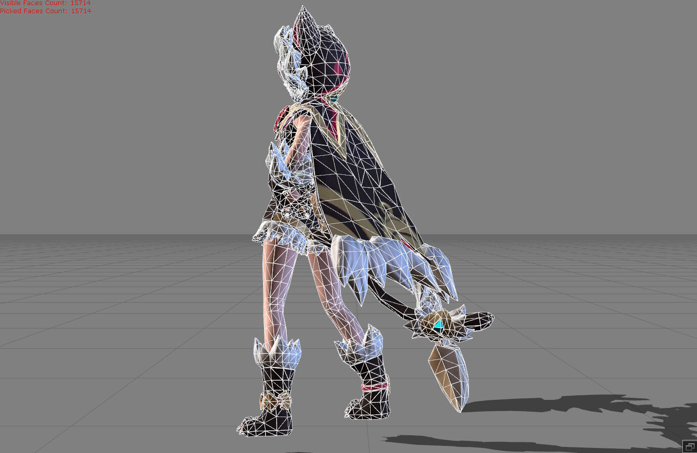 Ruby Cat Girl Low-poly 3D model_6