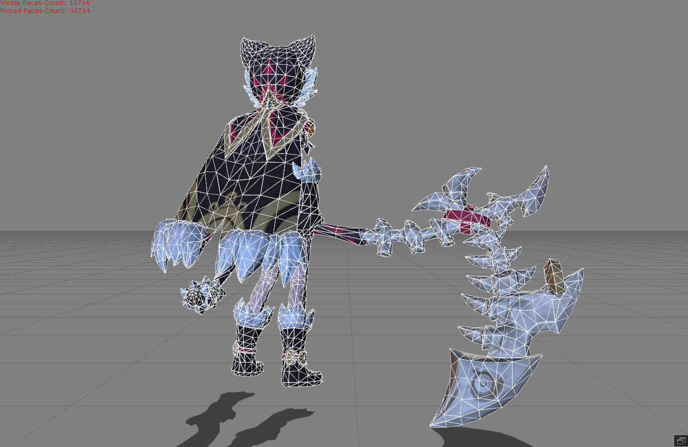 Ruby Cat Girl Low-poly 3D model_7