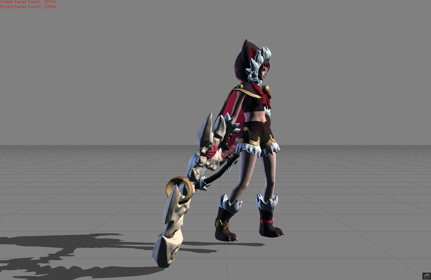 Ruby Cat Girl Low-poly 3D model_1