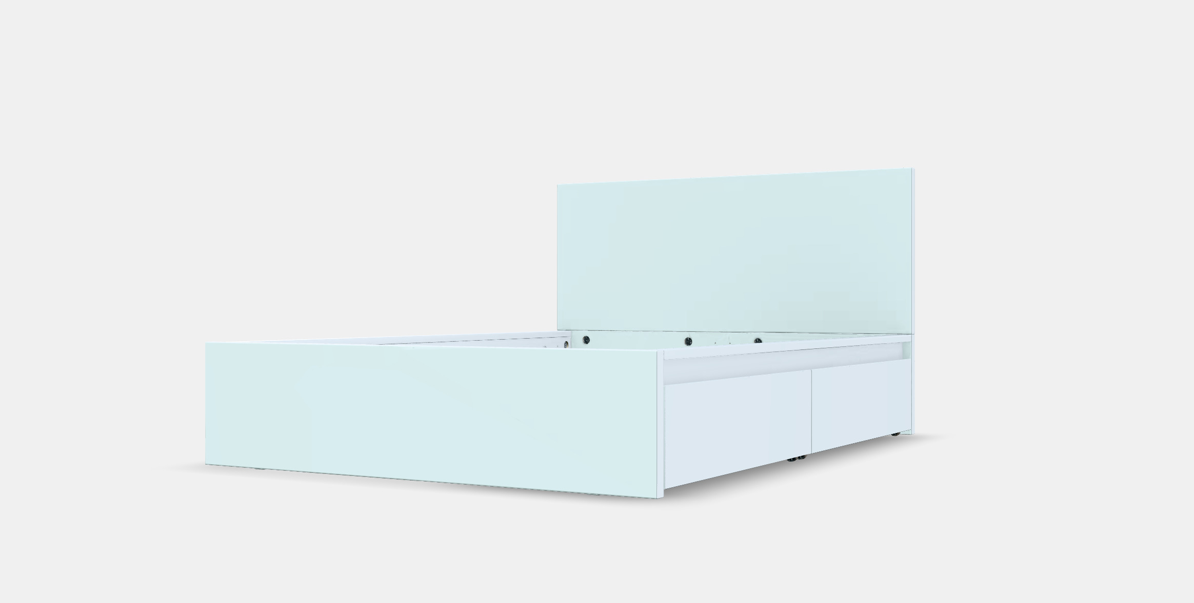 MALM high bed frame with 2 drawers 3D model_13