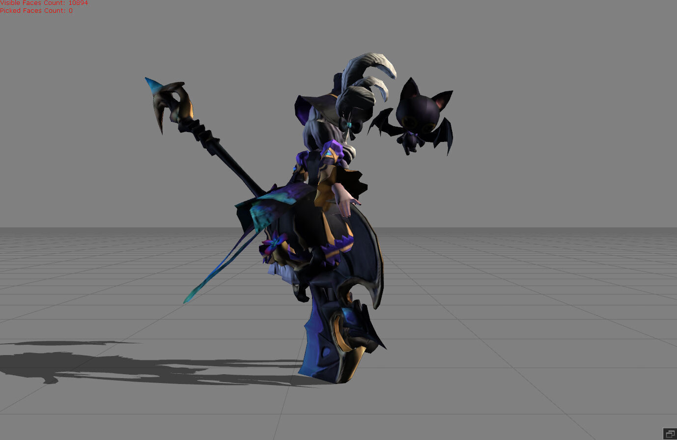 Ruby Hidden Orchid Butterfly Low-poly 3D model_1