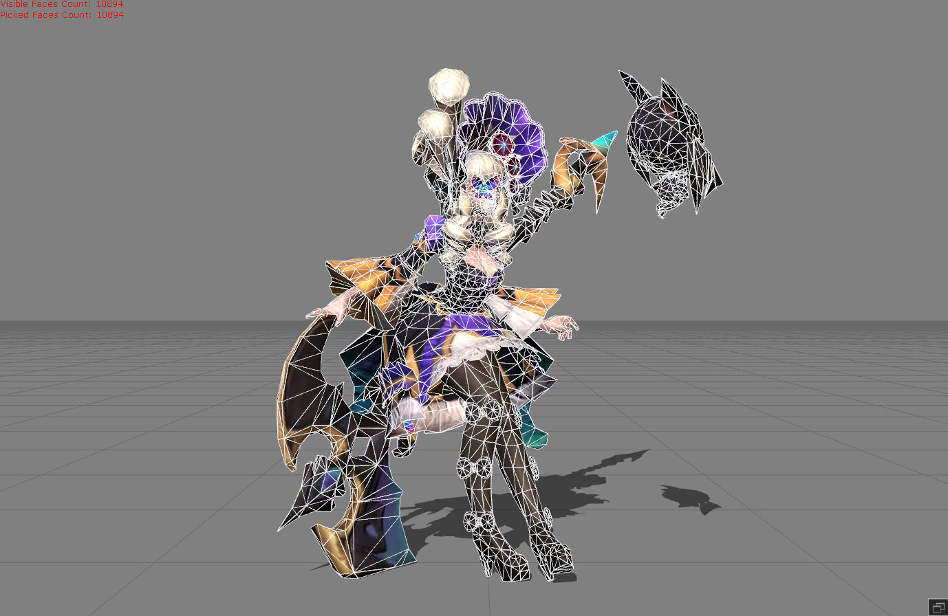 Ruby Hidden Orchid Butterfly Low-poly 3D model_4