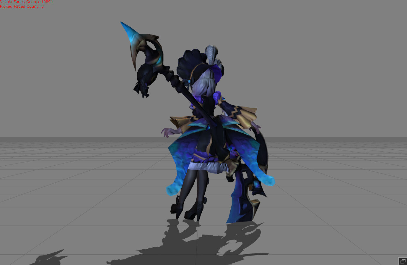 Ruby Hidden Orchid Butterfly Low-poly 3D model_3