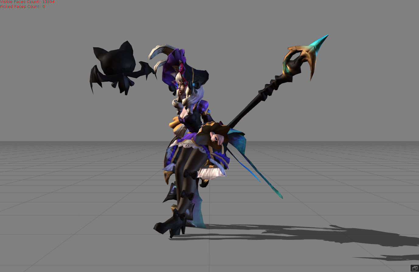 Ruby Hidden Orchid Butterfly Low-poly 3D model_2