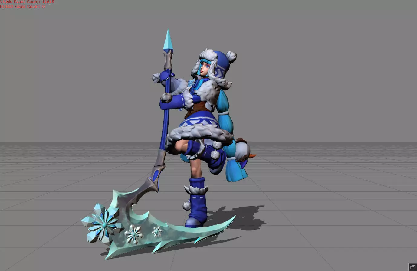 Ruby Edelweiss Low-poly 3D model_0