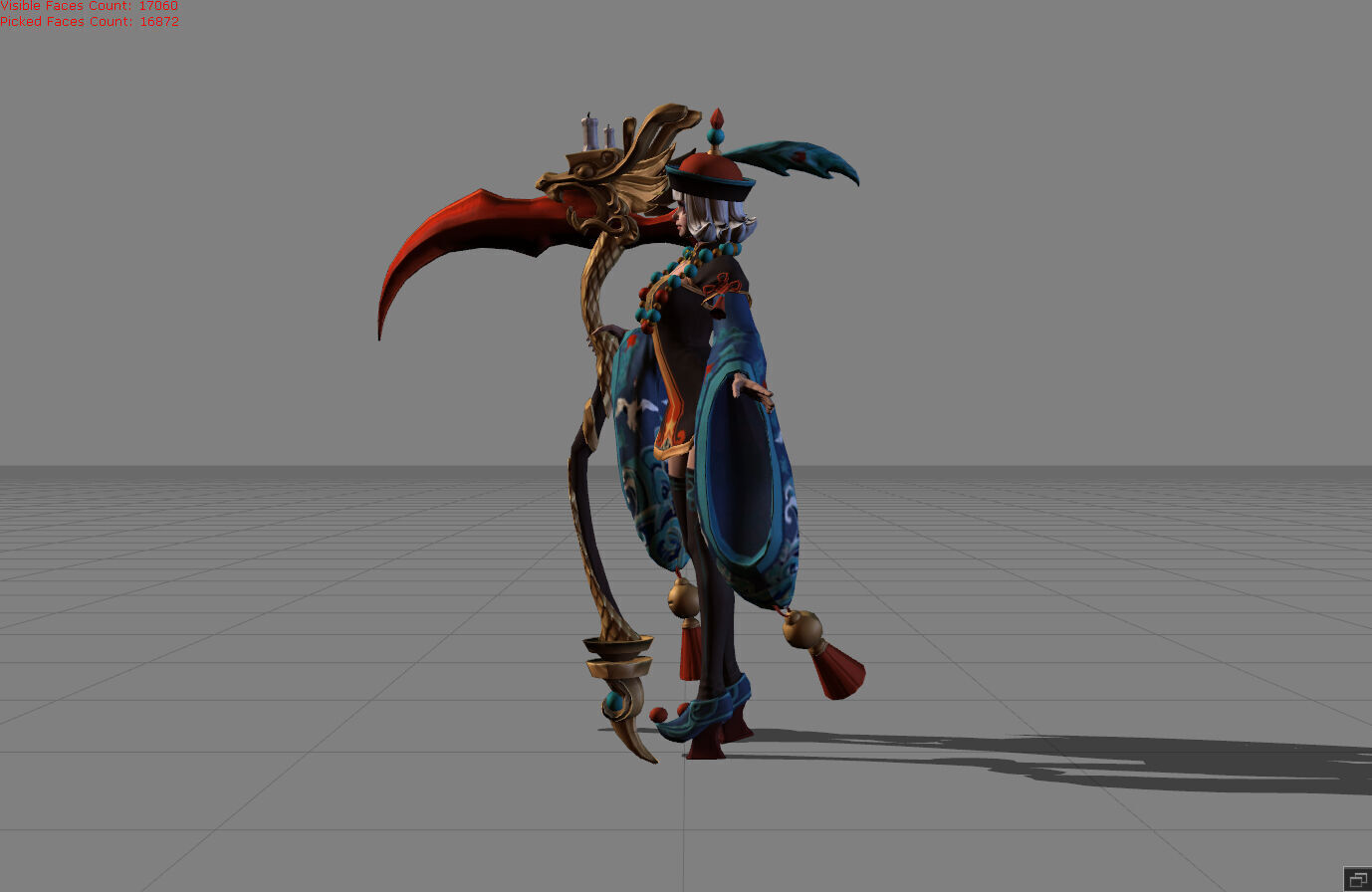 Ruby Lady Zombie Low-poly 3D model_3