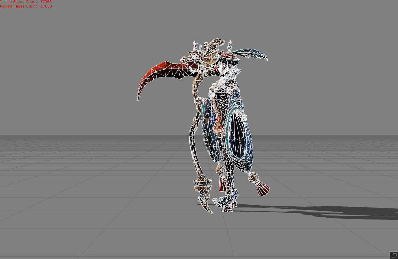 Ruby Lady Zombie Low-poly 3D model_7