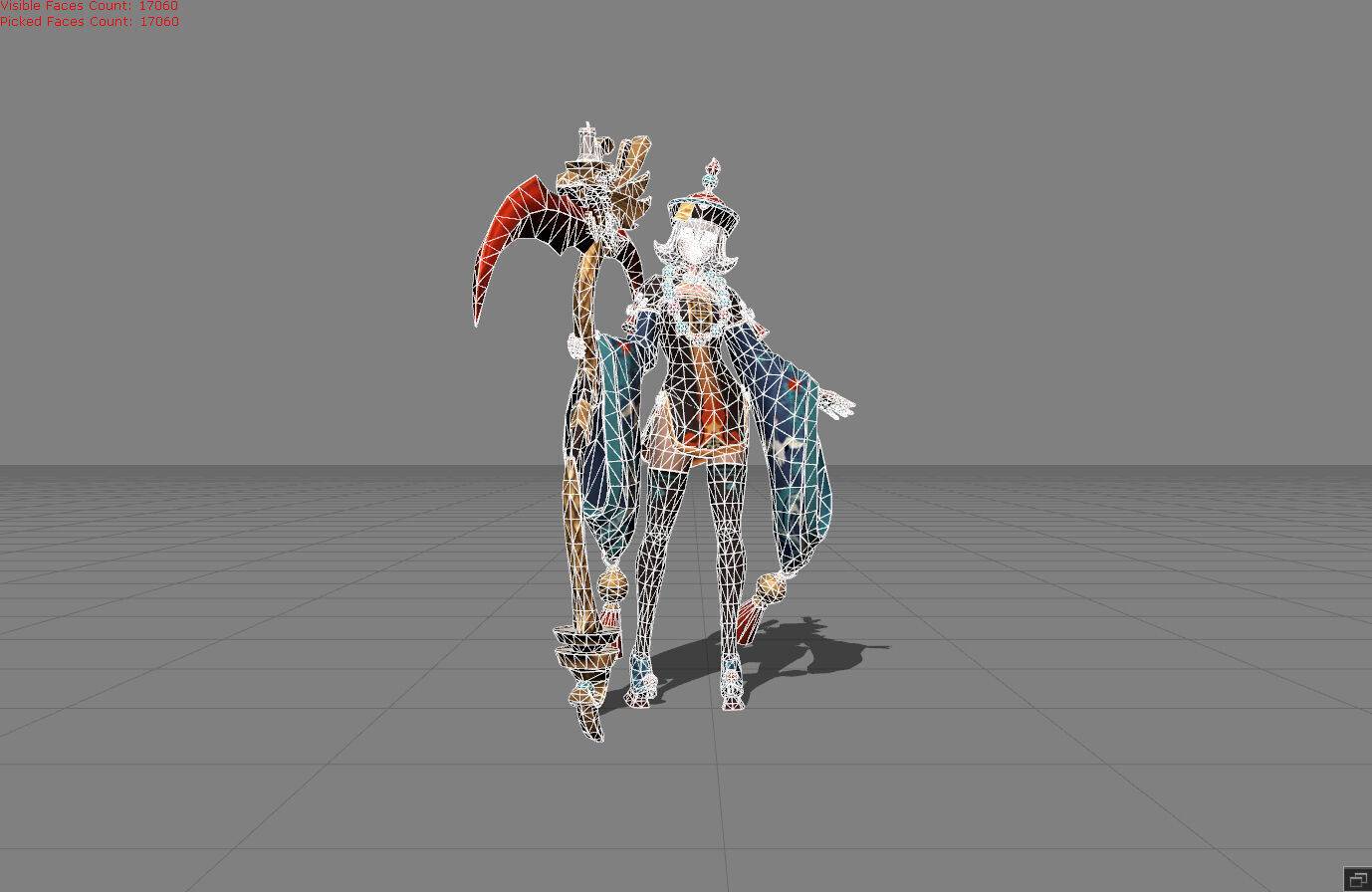 Ruby Lady Zombie Low-poly 3D model_5