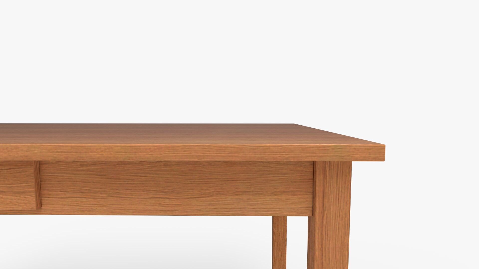 George Oliver Minnie Solid Wood Desk  and Reviews 3D model_8