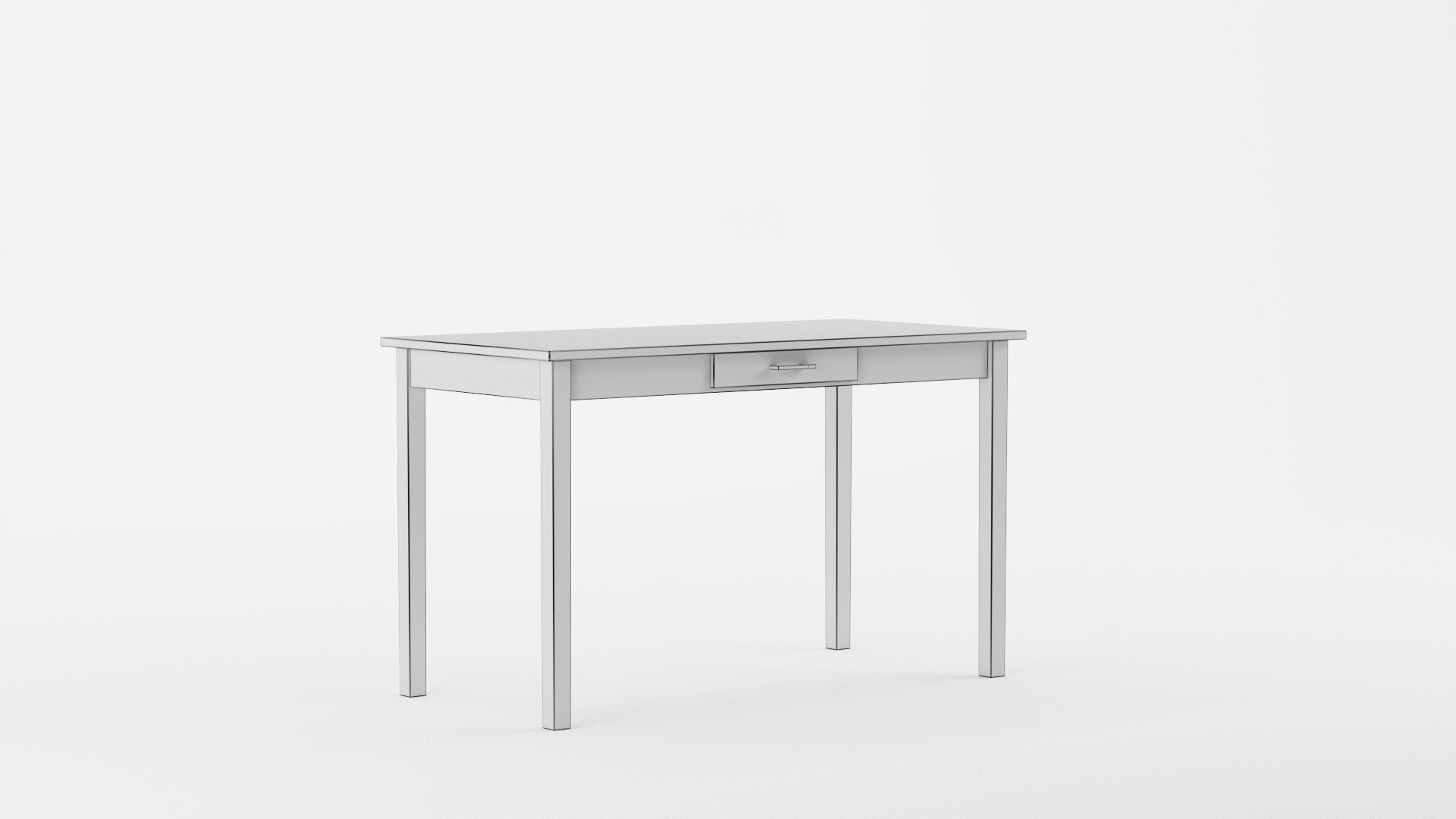 George Oliver Minnie Solid Wood Desk  and Reviews 3D model_10