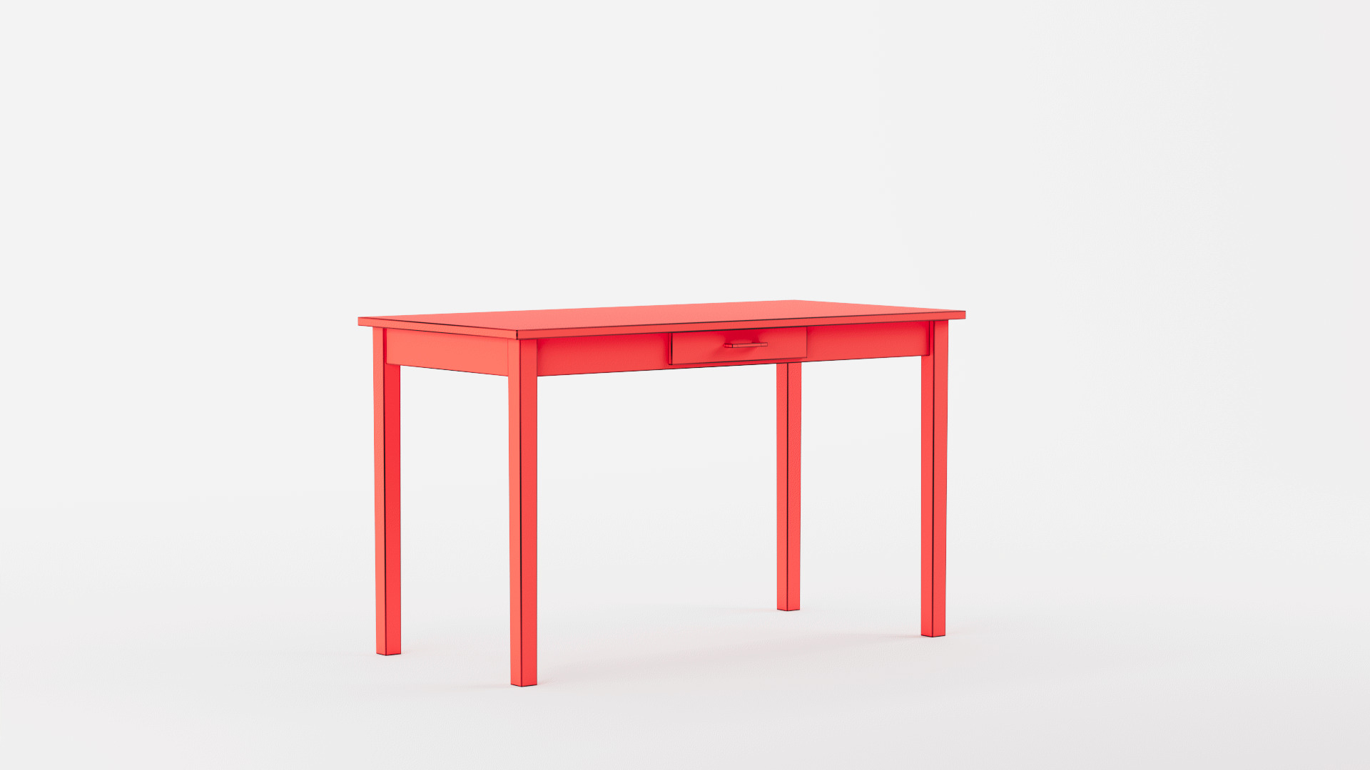 George Oliver Minnie Solid Wood Desk  and Reviews 3D model_11