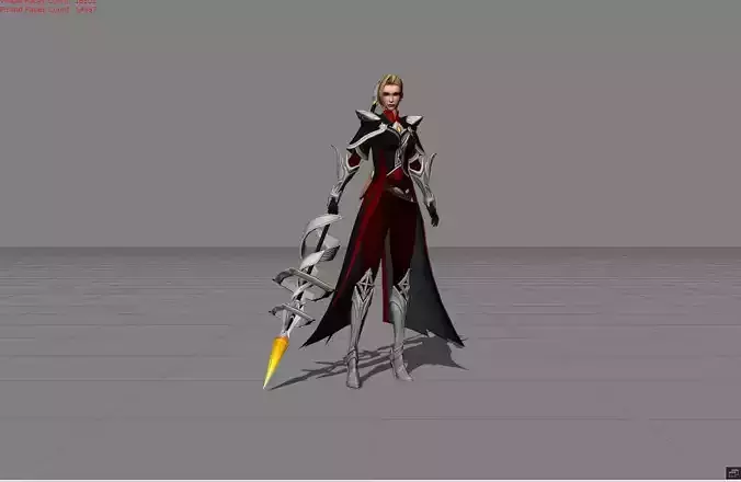 Silvana Hallowed Lance Low-poly 3D model