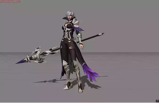 Silvana Midnight Justice Low-poly 3D model