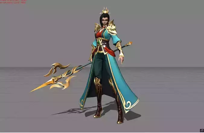 Silvana Pure Heroine Low-poly 3D model