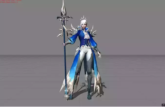 Silvana Queen Frost Low-poly 3D model