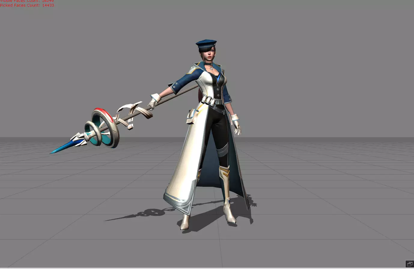 Silvana Future Cop Low-poly 3D model_0