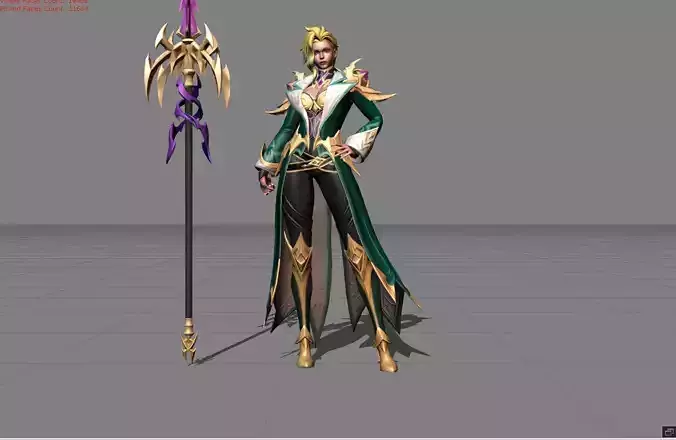Silvana Verdant Lancer Low-poly 3D model