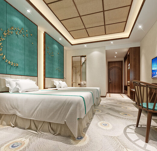 Hotel room 3D model