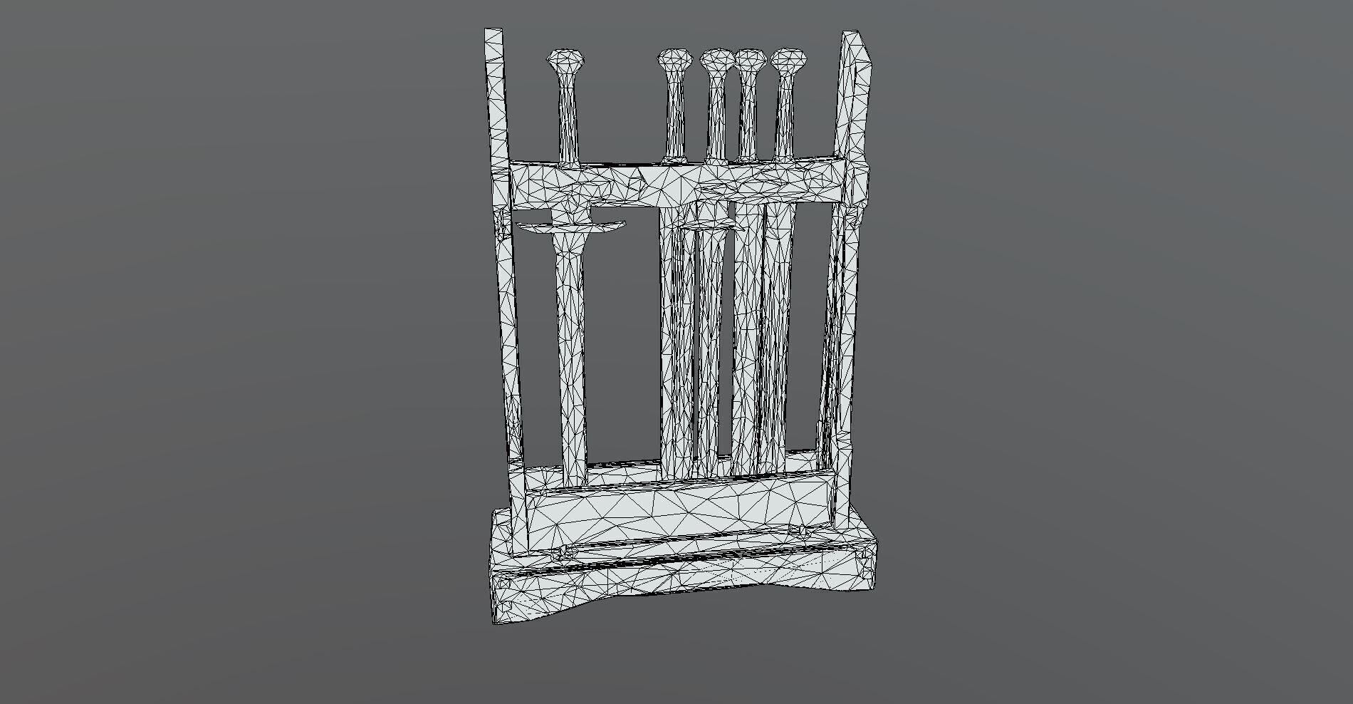 Sword Stand Stylized Medieval 3D Prop Model Low-poly 3D model_8