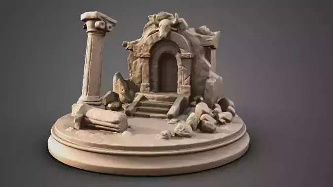 Diorama scene taurus aldebaran for figure saint seiya 3D print 