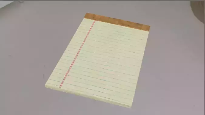 Legal Pad Lowpoly