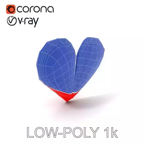 Geometric Heart Shape D Model Pack