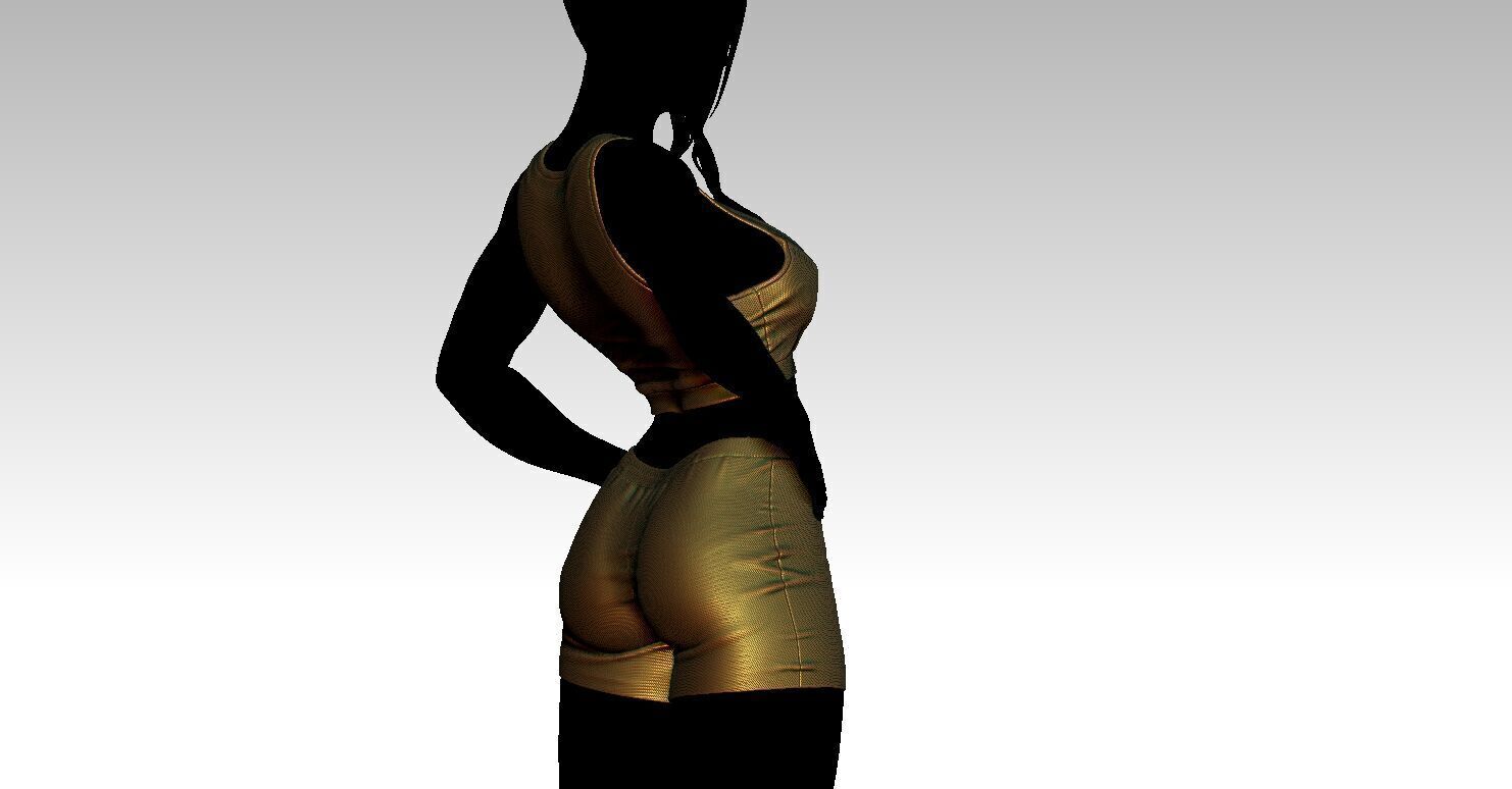 sports pants and shirts V02 3D print model_5