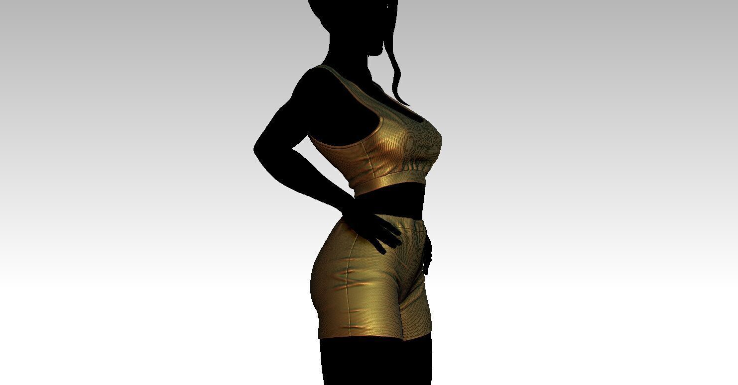 sports pants and shirts V02 3D print model_6