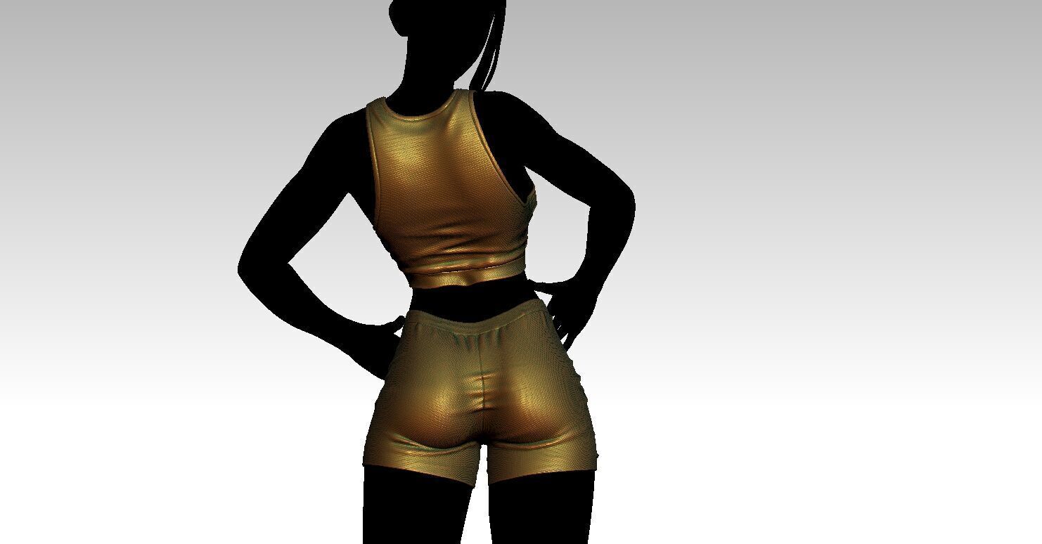 sports pants and shirts V02 3D print model_4