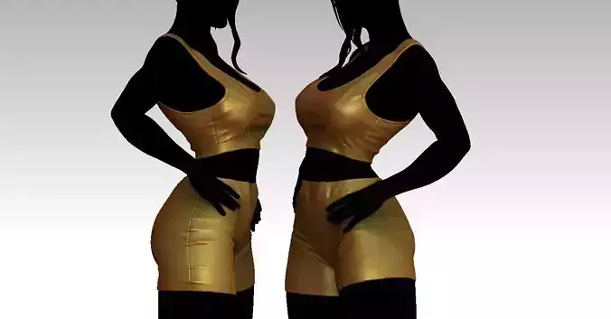 sports pants and shirts V02 3D print model