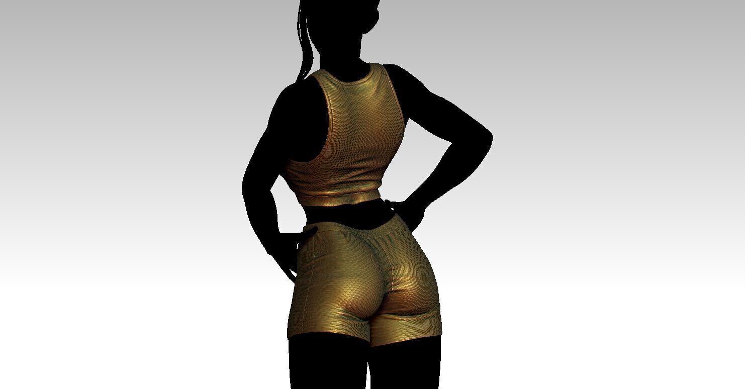 sports pants and shirts V02 3D print model_3