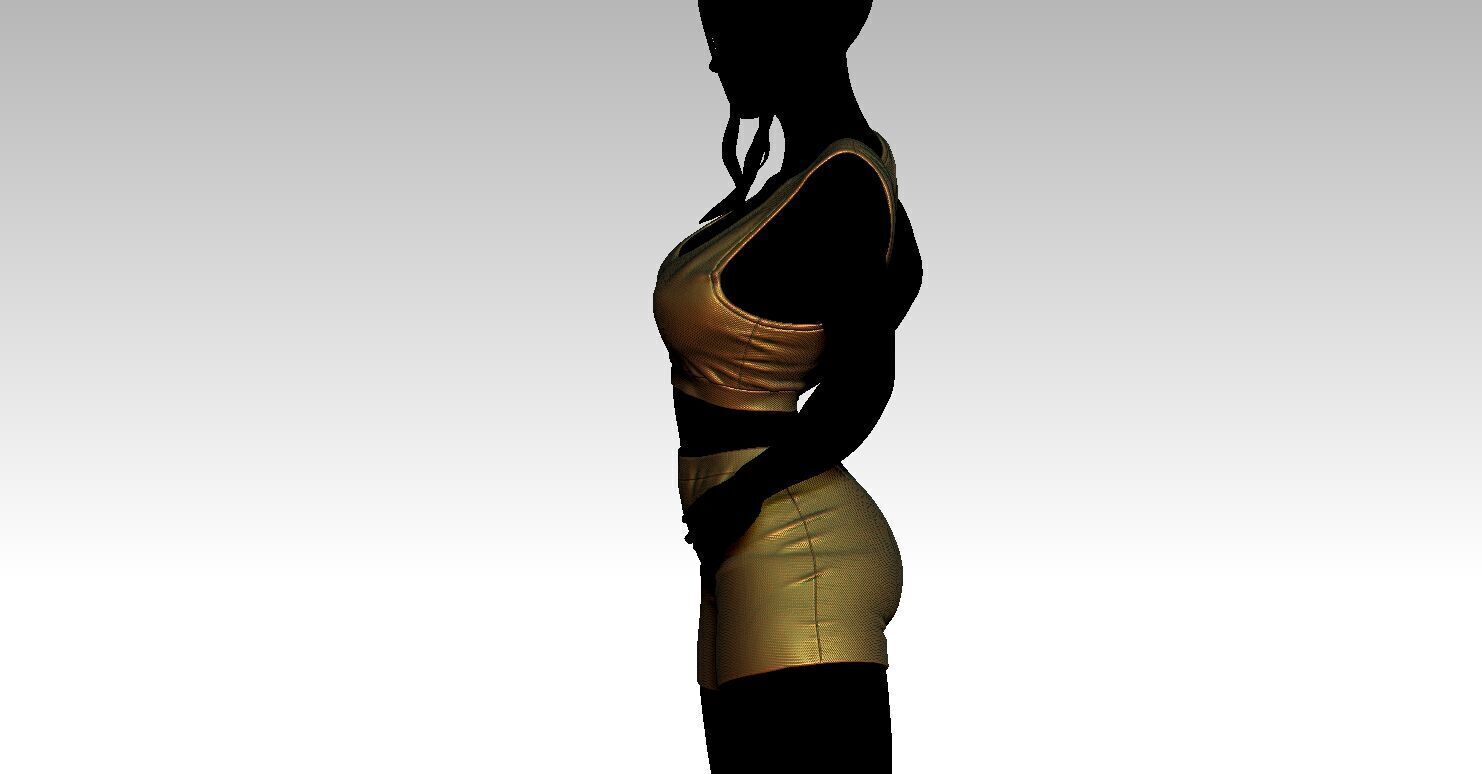 sports pants and shirts V02 3D print model_2