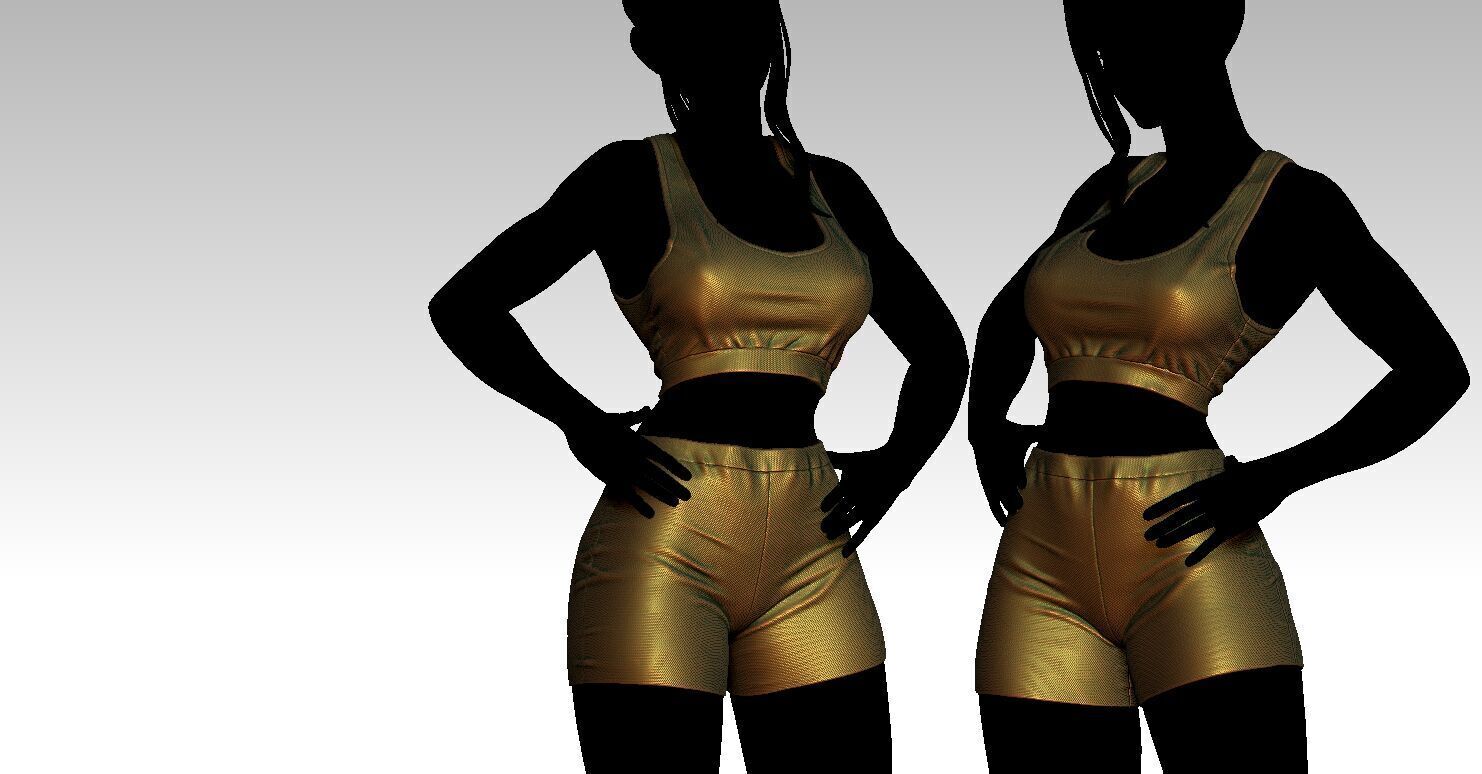 sports pants and shirts V02 3D print model_7
